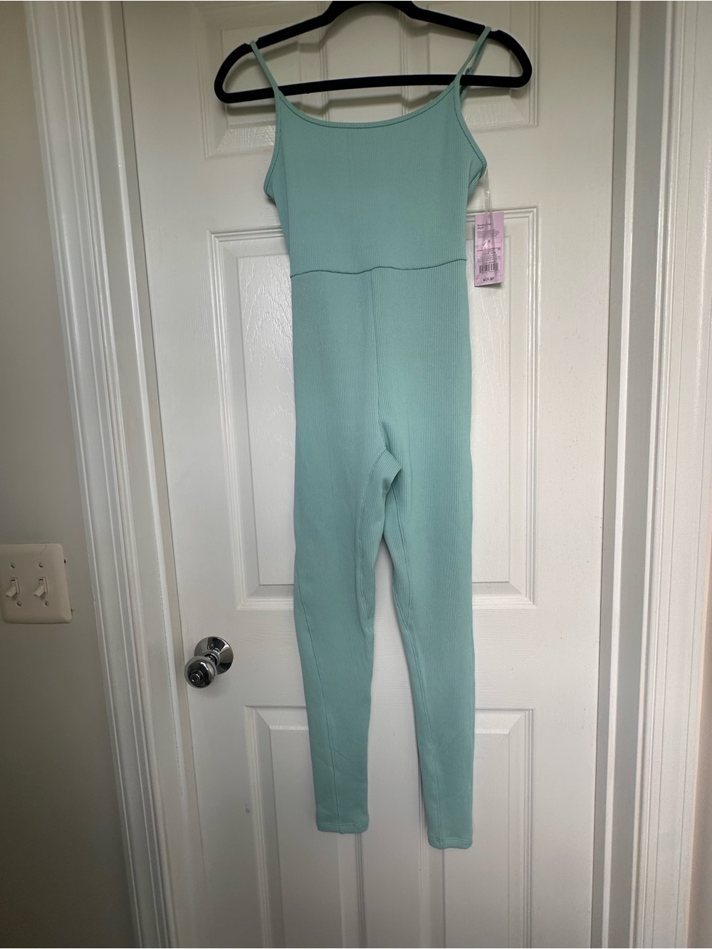 wild fable Mint Ribbed Spaghetti-Strap Jumpsuit